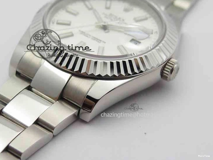 MiroTime 0131 DateJust II 41mm SS BP Maker Best Edition White Dial On SS Bracelet SA Snug 3733